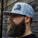 Bossman Heather Grey Snapback Hat