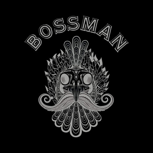 Bossman Rooster Skull Black Tee Shirt