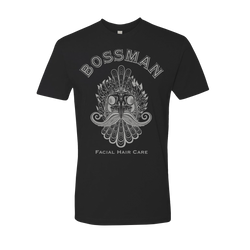 Bossman Rooster Skull Black Tee Shirt