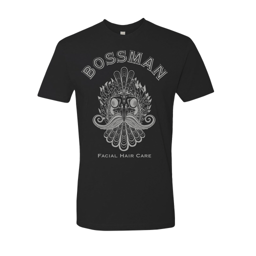 Bossman Rooster Skull Black Tee Shirt