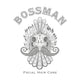 Bossman Rooster Skull Raglan Baseball 3/4 Sleeve Tee