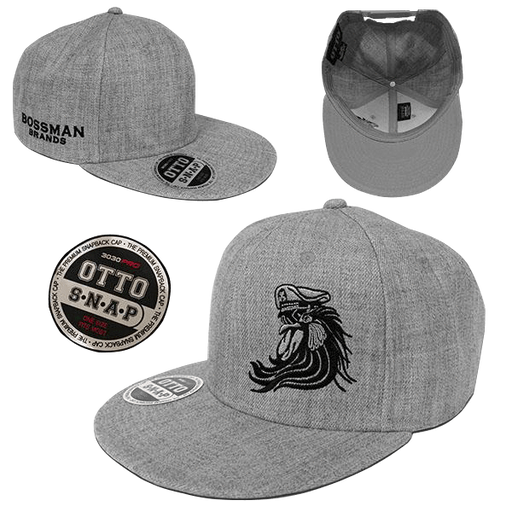 Bossman Heather Grey Snapback Hat