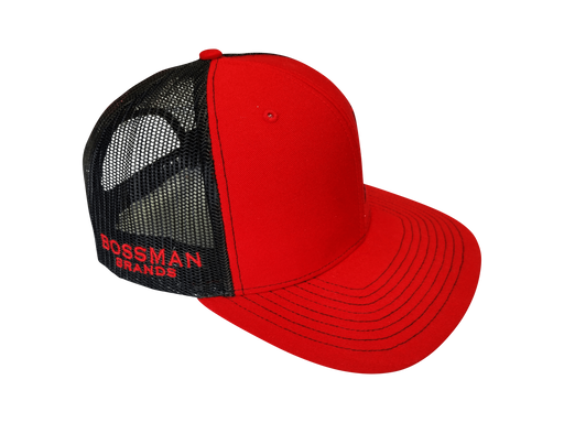 Bossman Red & Black Mesh Hat