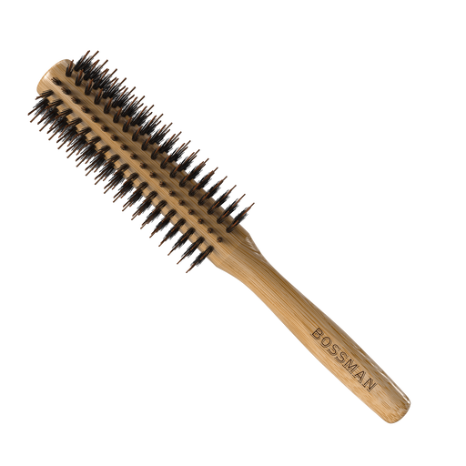 Bossman Round Boar & Nylon Bristle Brush