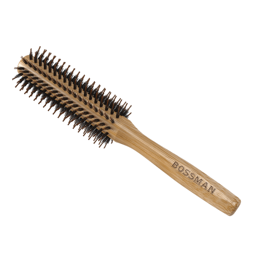 Bossman Round Boar & Nylon Bristle Brush