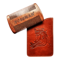 Bossman Pocket Size Sandalwood Comb & Protective Case