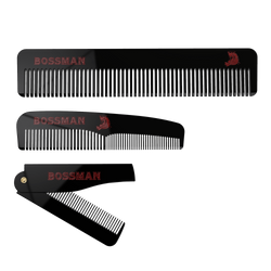 Bossman Set of 3 Acetate Beard, Mustache, Hair Combs